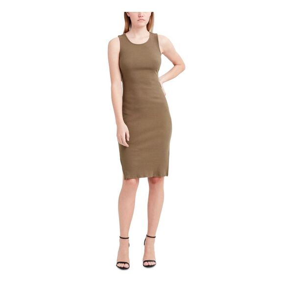NWT BCBGENERATION Womens Green Cut-out Back Sleeveless Body Con Dress L - Picture 1 of 2